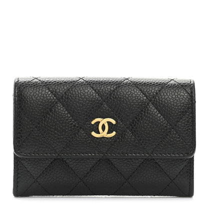 Chanel Caviar Quilted Flap Card Holder Black 1 of 9