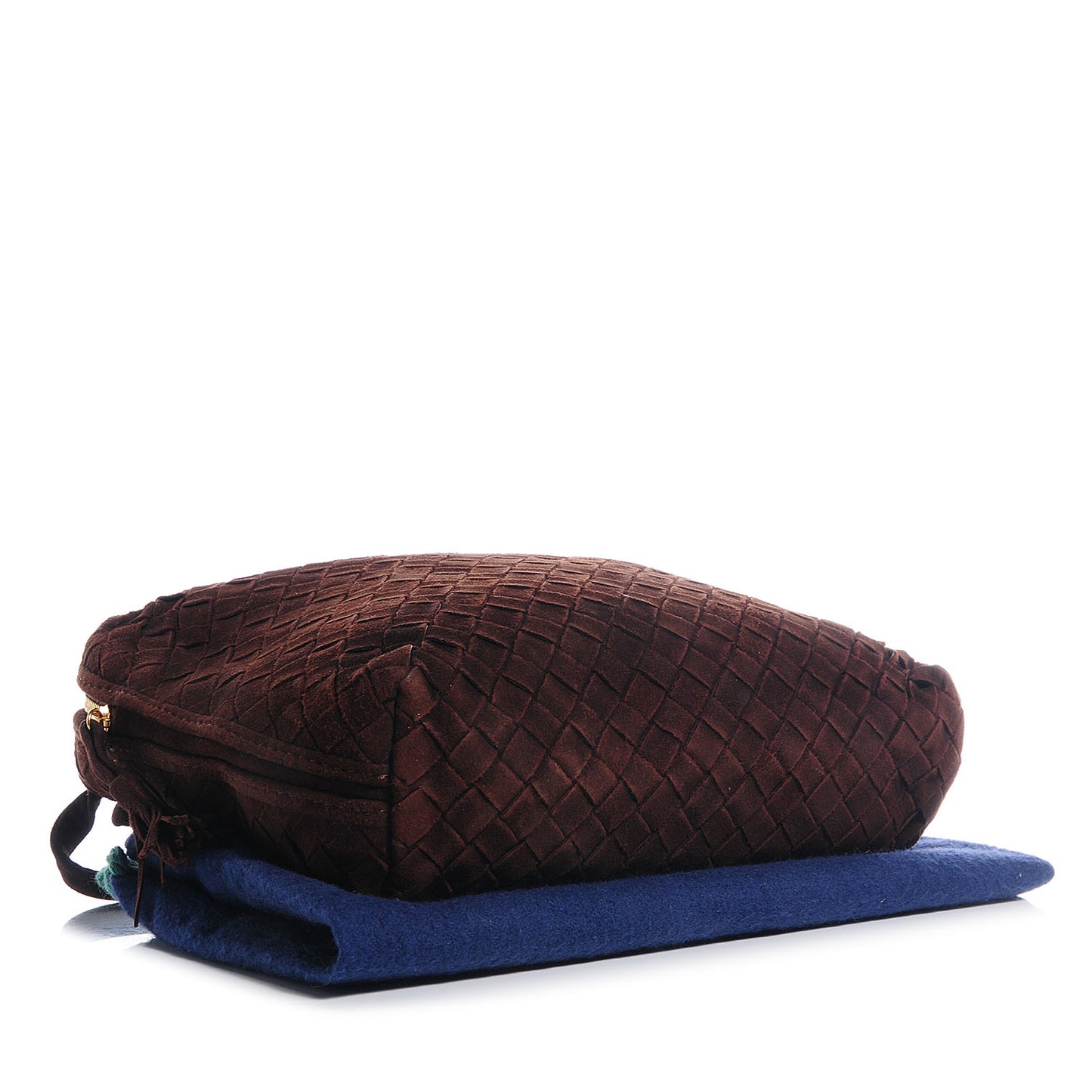 Vintage Suede Intrecciato Small Messenger Bag Brown