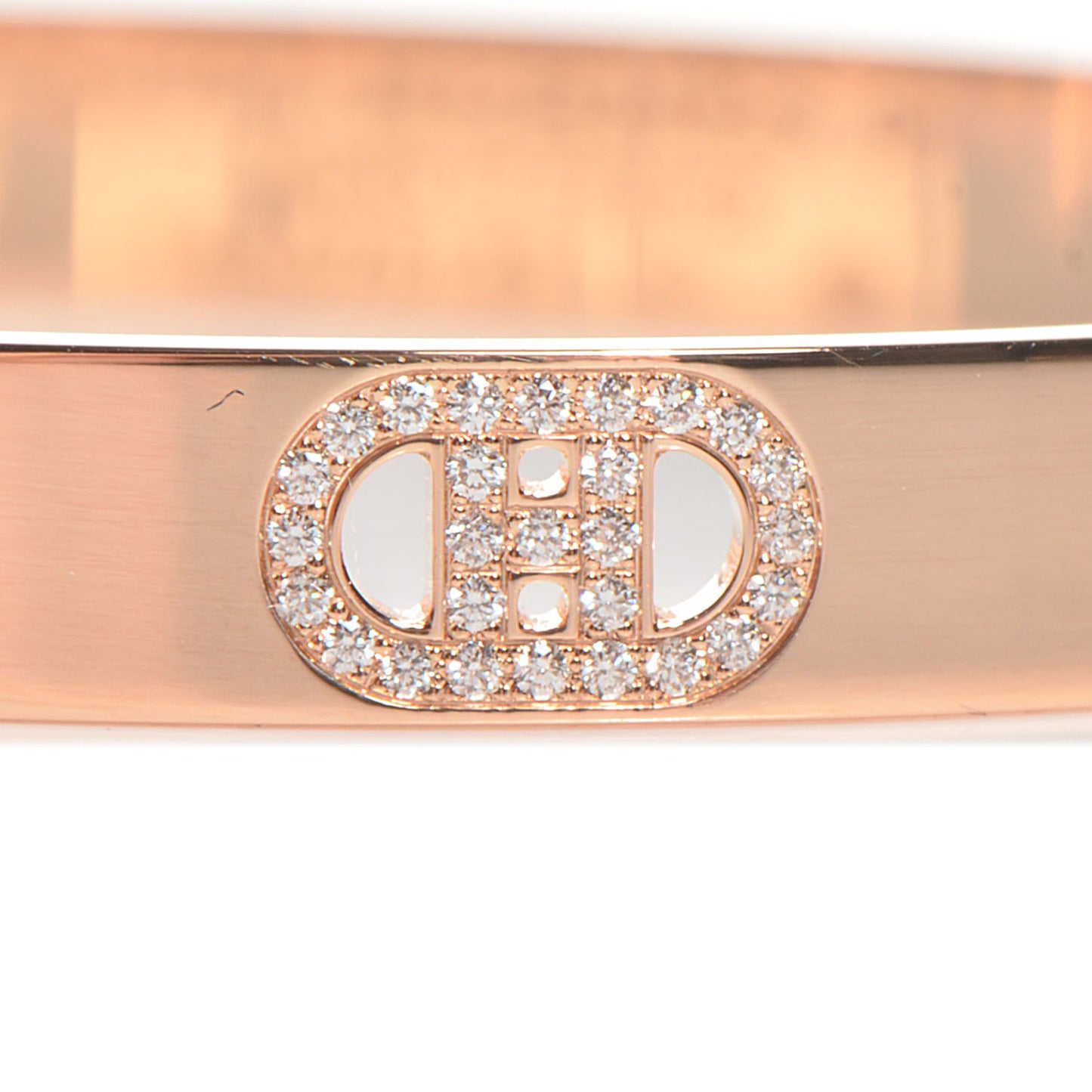 18K Rose Gold Diamond PM H D'Ancre Bracelet SH