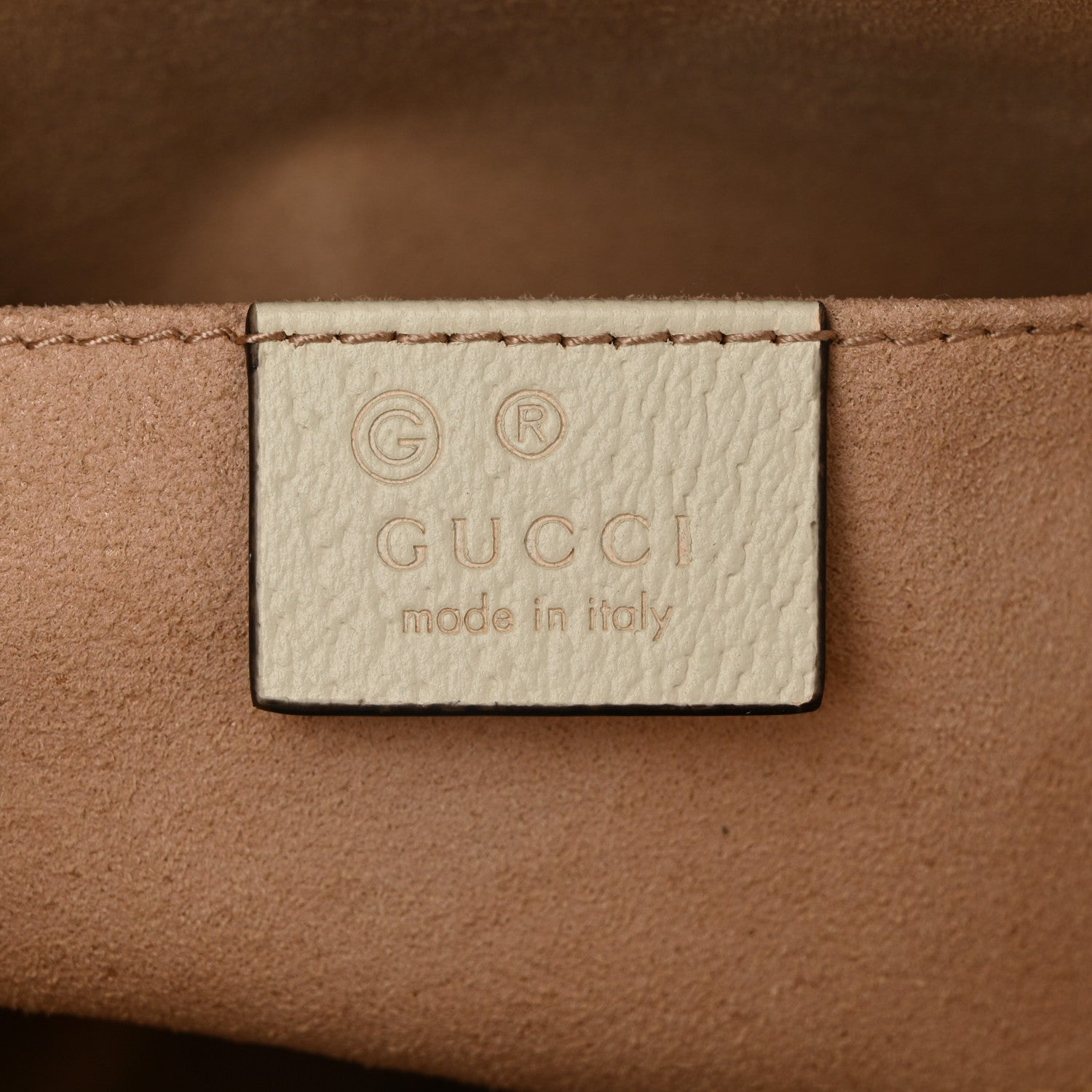 Gucci Textured Dollar Calfskin Web Small Ophidia Dome Shoulder Bag Mystic White 6 of 10