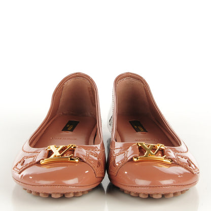 Louis Vuitton Patent Calfskin Oxford Ballerina Flats Rose Velours 35.5 2 of 7