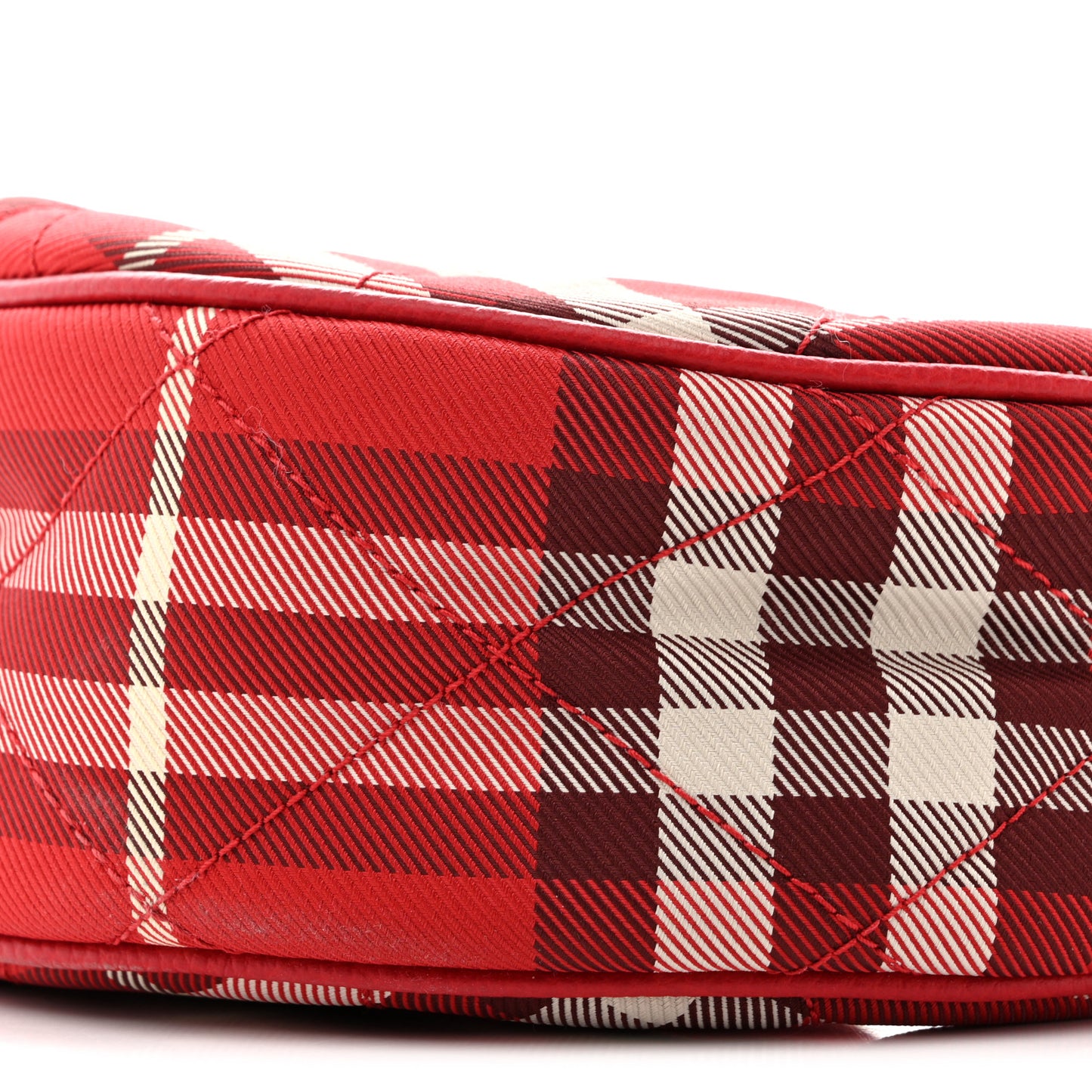 Nylon Horseshoe Crossbody Bag Crayon Red