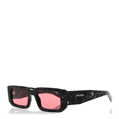 Prada Acetate Symbole Sunglasses SPR 06Y Black Scarlet 1 of 7