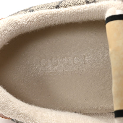 Gucci GG Supreme Monogram Harness Calfskin Web Womens Screener Sneakers 35 Beige Ebony Rosso Harness Brown 8 of 9
