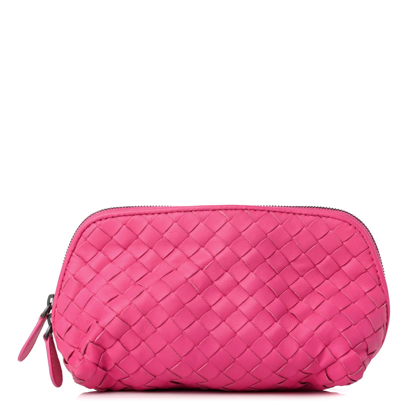 Nappa Intrecciato Cosmetic Pouch Rosa Shock