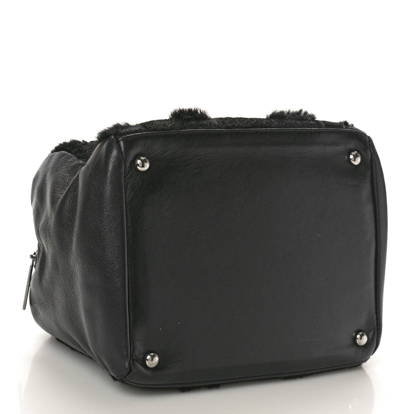 Lambskin Pony Hair Tote Black
