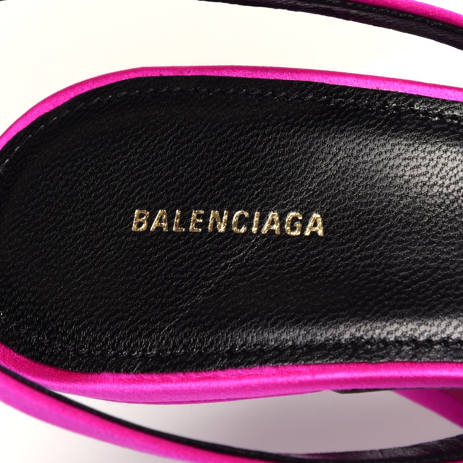 Balenciaga Satin Pointed Toe Knife Slingback Mules 39.5 Rose Fuchsia 8 of 11