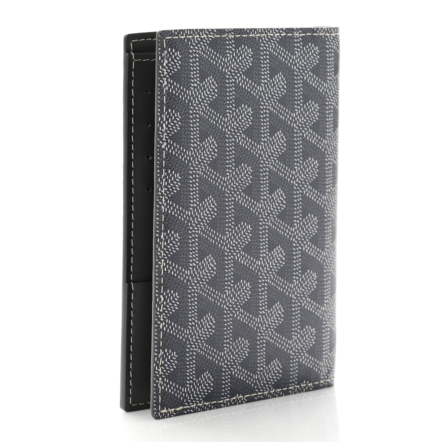 Goyardine Grenelle Passport Wallet Grey
