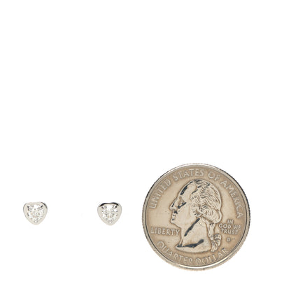 Cartier 18K White Gold Diamond Diamants Legers de Cartier Heart Motif Earrings 2 of 5