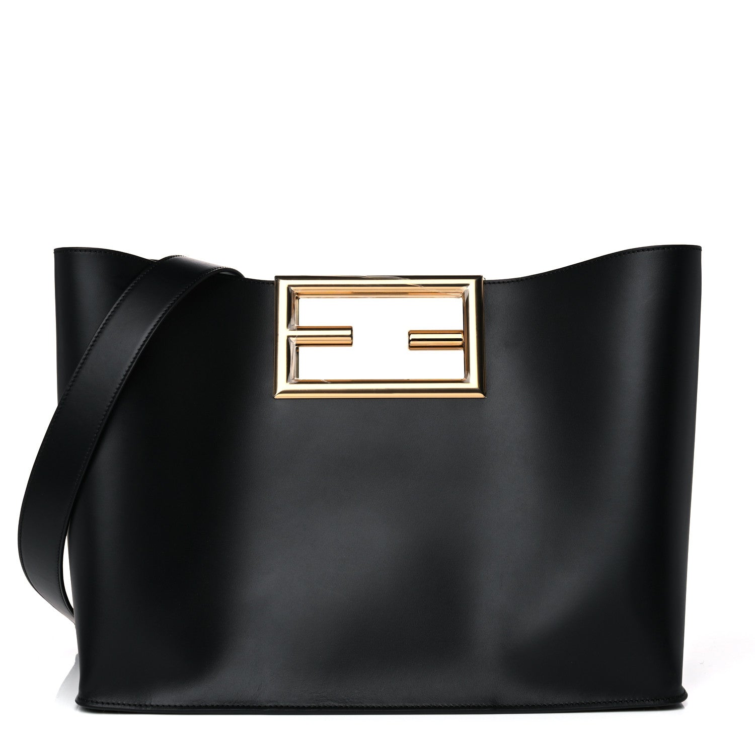 Fendi Vitello King Medium Fendi Way Tote Black 1 of 10