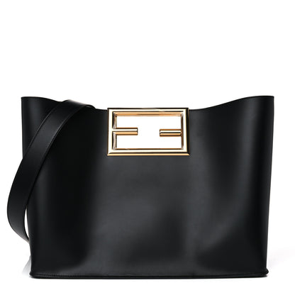 Fendi Vitello King Medium Fendi Way Tote Black 1 of 10