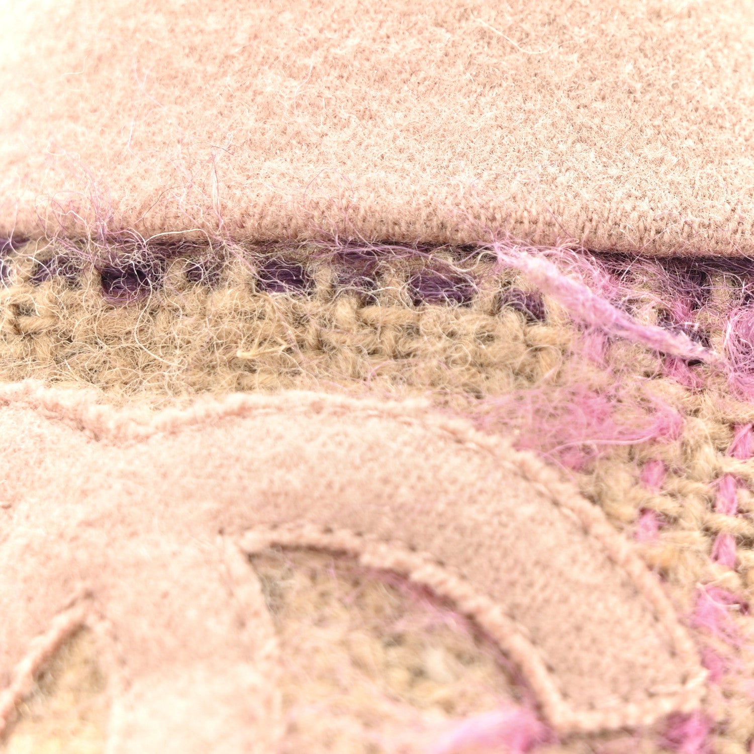 Chanel Tweed Grosgrain CC Espadrilles 38 Beige Pink Peach 10 of 12