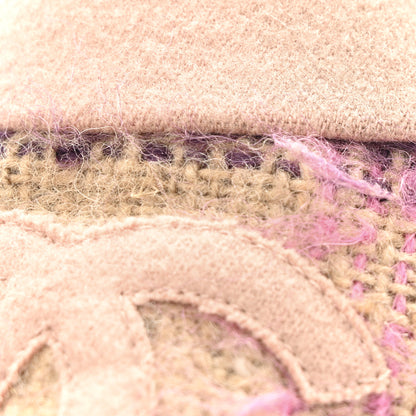 Chanel Tweed Grosgrain CC Espadrilles 38 Beige Pink Peach 10 of 12