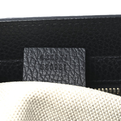 Gucci Pebbled Calfskin Medium Soho Top Handle Satchel Black 7 of 11