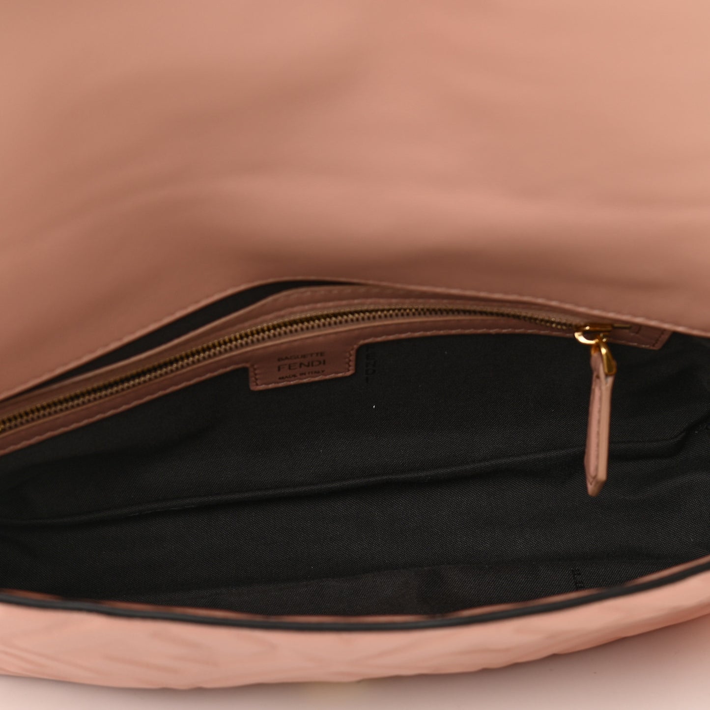 Nappa FF 1974 Embossed Baguette Rosa Bourbon