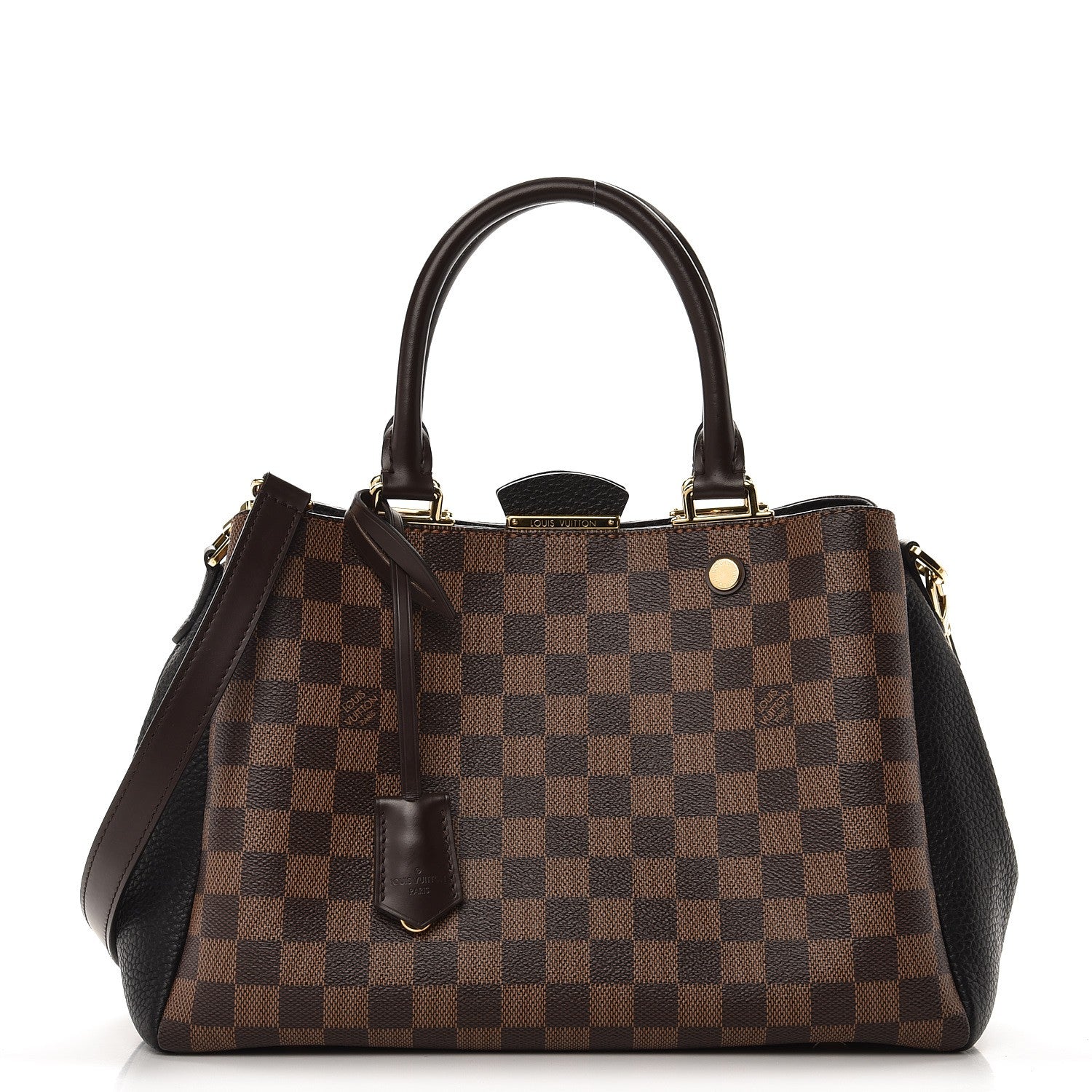 Louis Vuitton Damier Ebene Cuir Taurillon Brittany Black 1 of 11