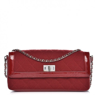 Chanel Patent Jersey Quilted 2.55 Reissue East West Flap Red 1 of 19