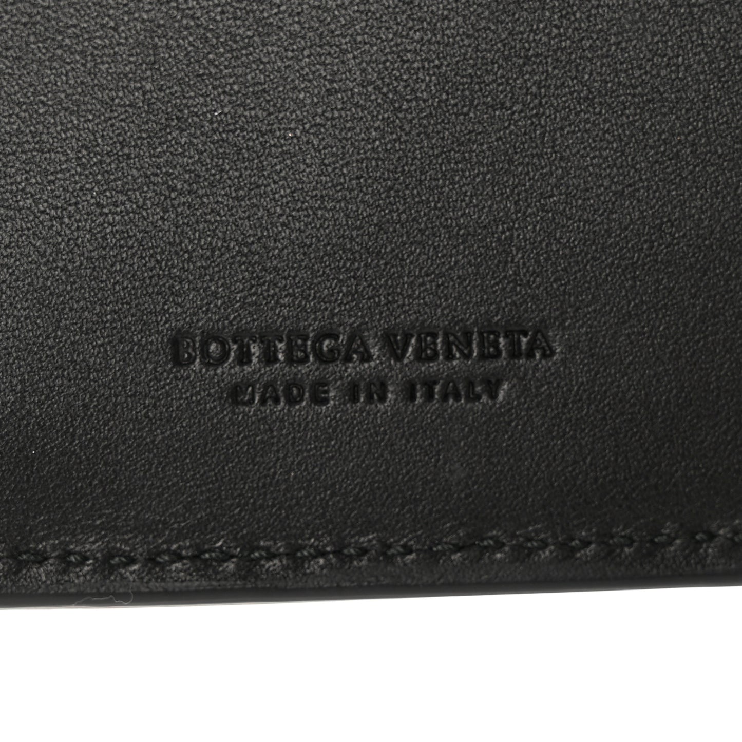 Nappa Intrecciato Trifold Wallet Black