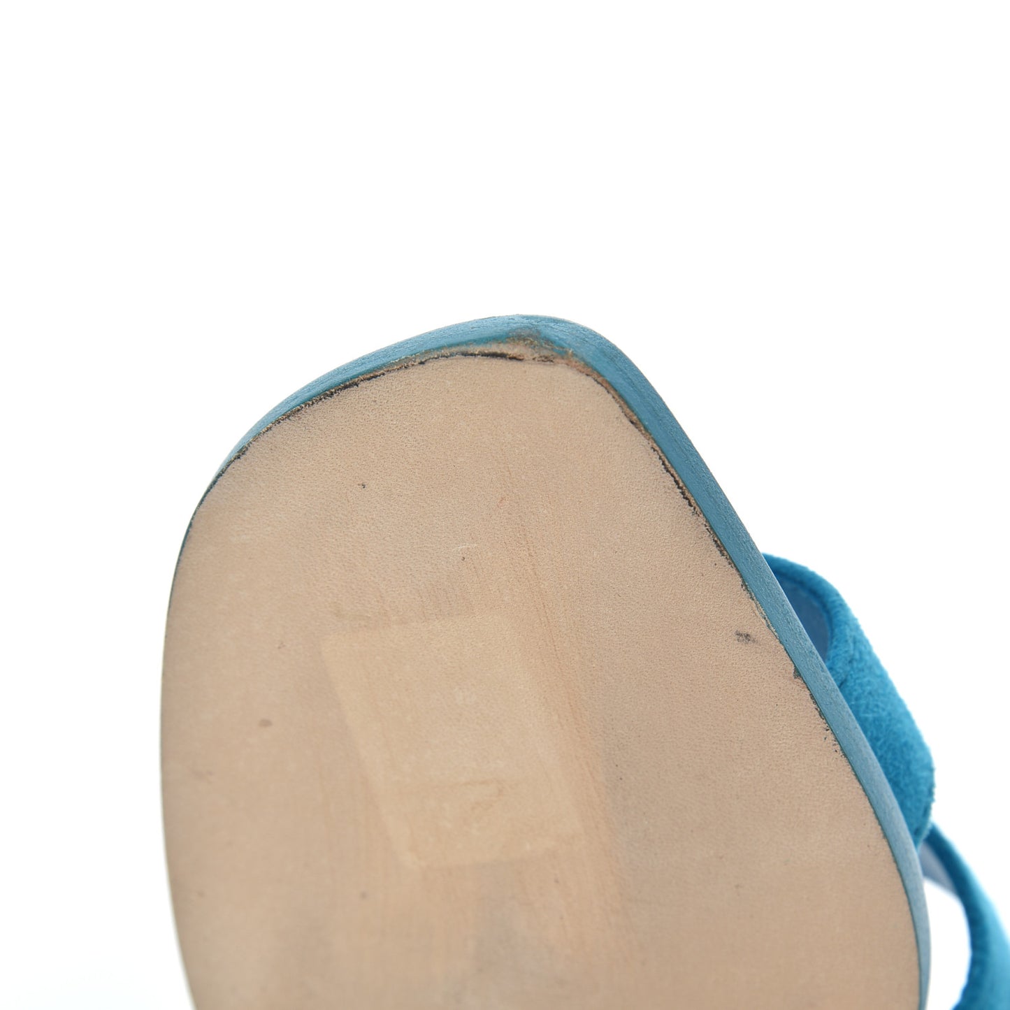 Suede Goatskin Oran Sandals 36 Bleu Thalassa