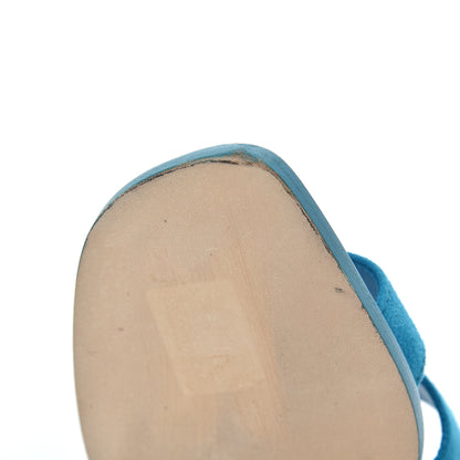 Hermes Suede Goatskin Oran Sandals 36 Bleu Thalassa 8 of 14