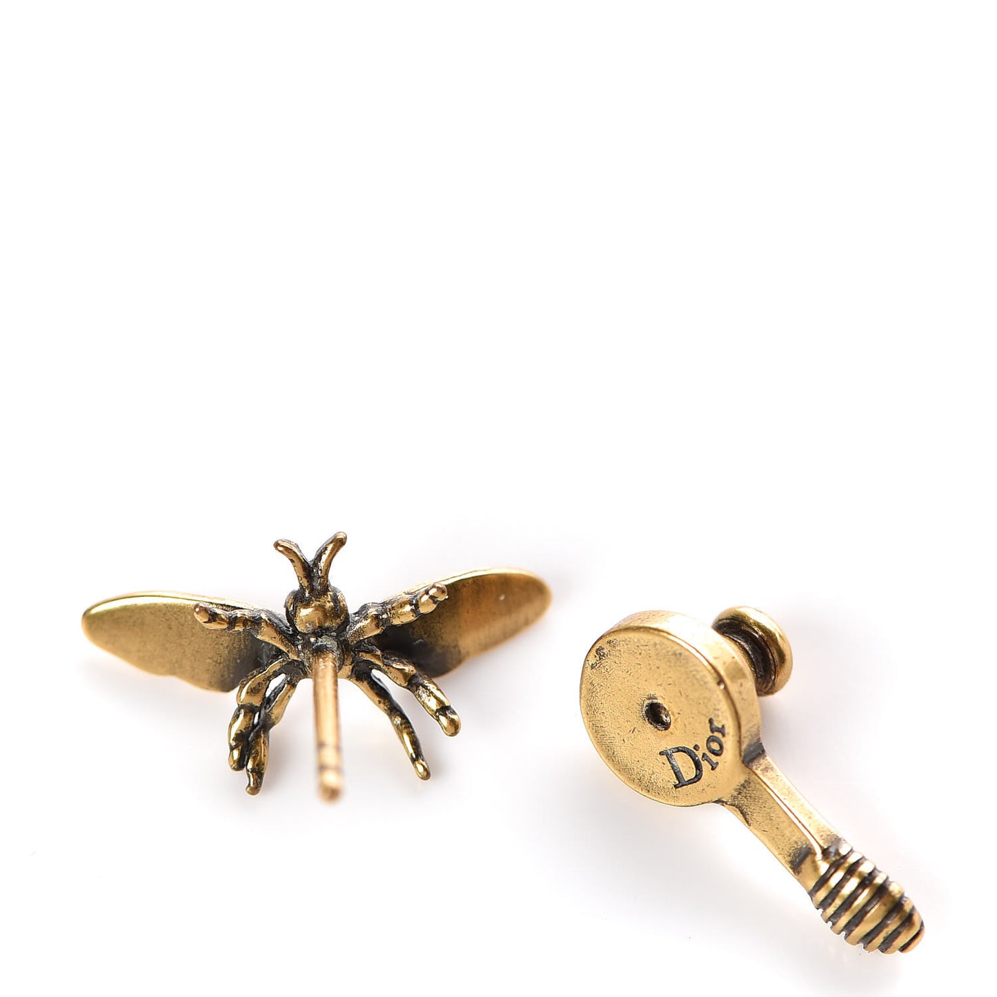 Metal J'Adior Earrings Aged Gold