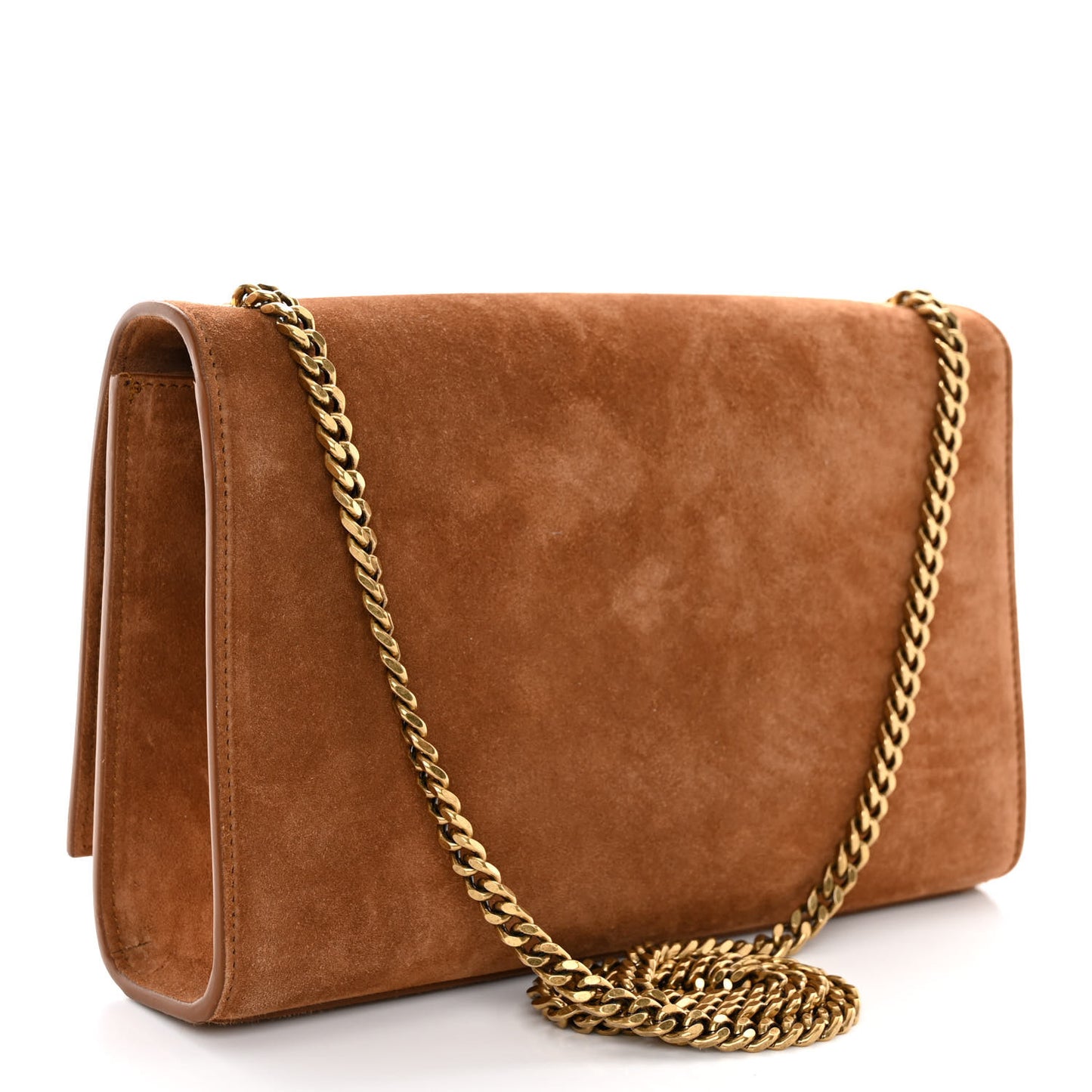 Suede Medium Monogram Kate Satchel Macaron