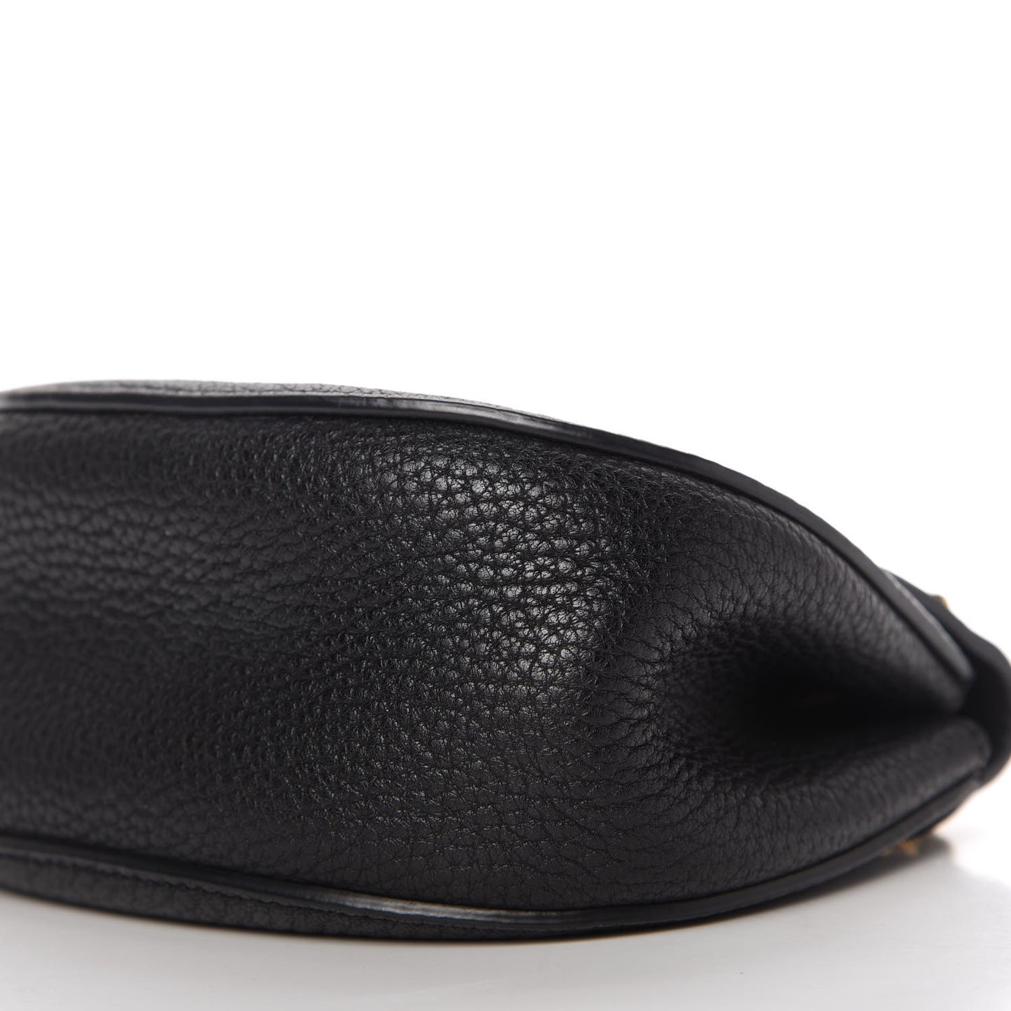 Grained Lambskin Nano Drew Shoulder Bag Black