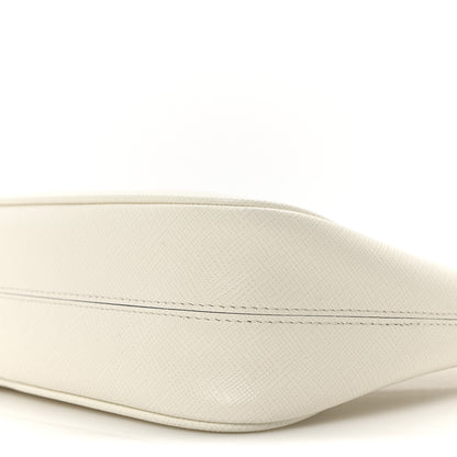 Prada Saffiano Lux Mini Re-Edition Shoulder Bag White 10 of 10