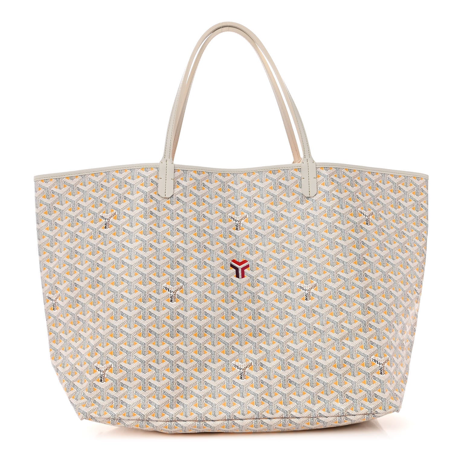 Goyard Goyardine Saint Louis Claire Voie GM White Yellow 3 of 12