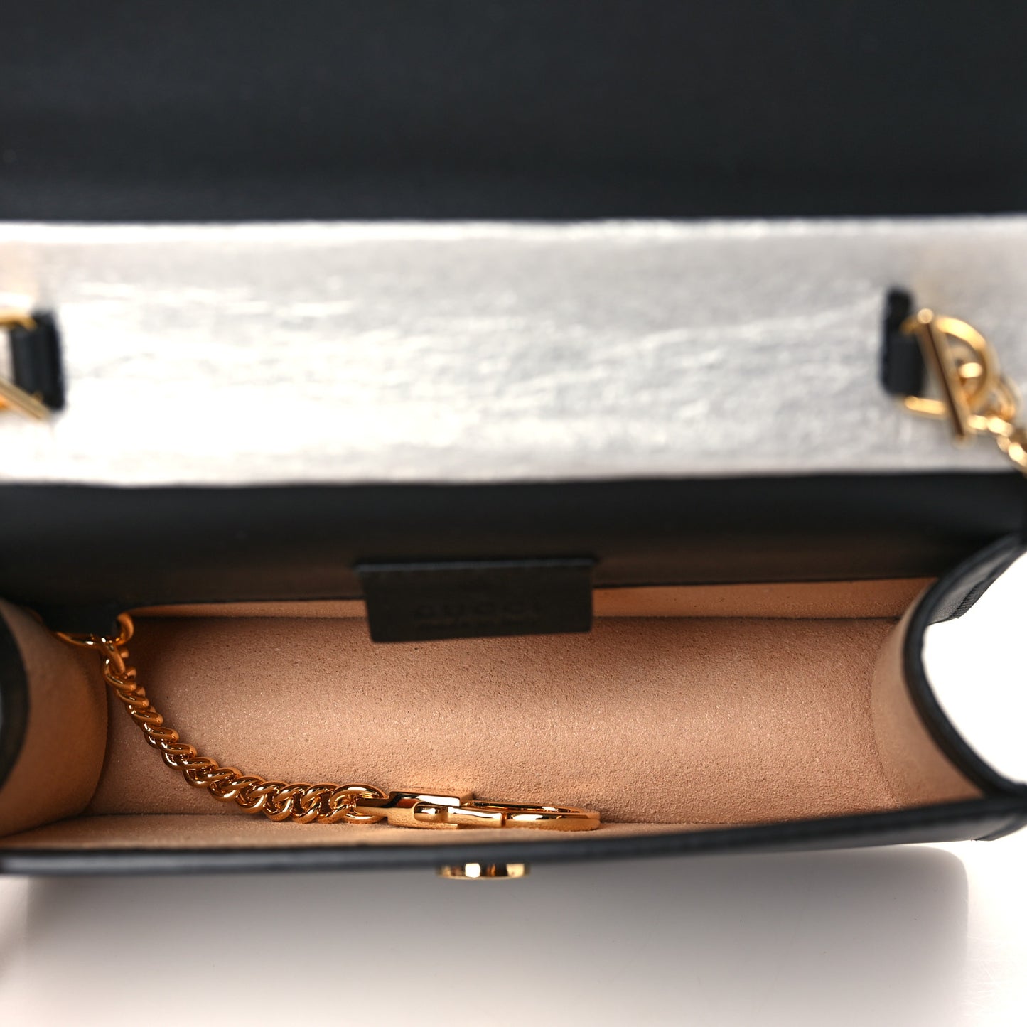Calfskin Super Mini Sylvie Chain Shoulder Bag Black
