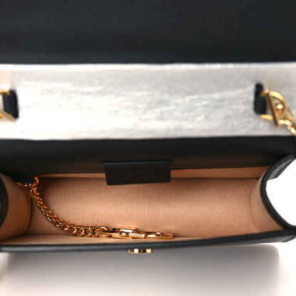 Gucci Calfskin Super Mini Sylvie Chain Shoulder Bag Black 5 of 10