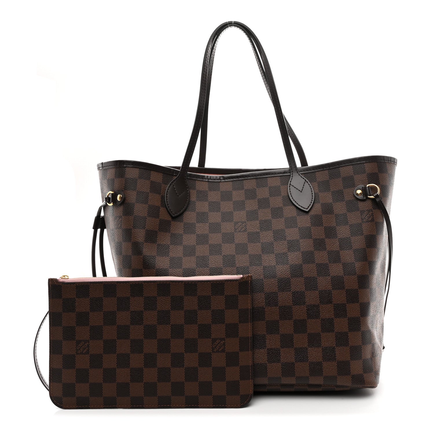 Louis Vuitton Damier Ebene Neo Neverfull MM Rose Ballerine 3 of 14