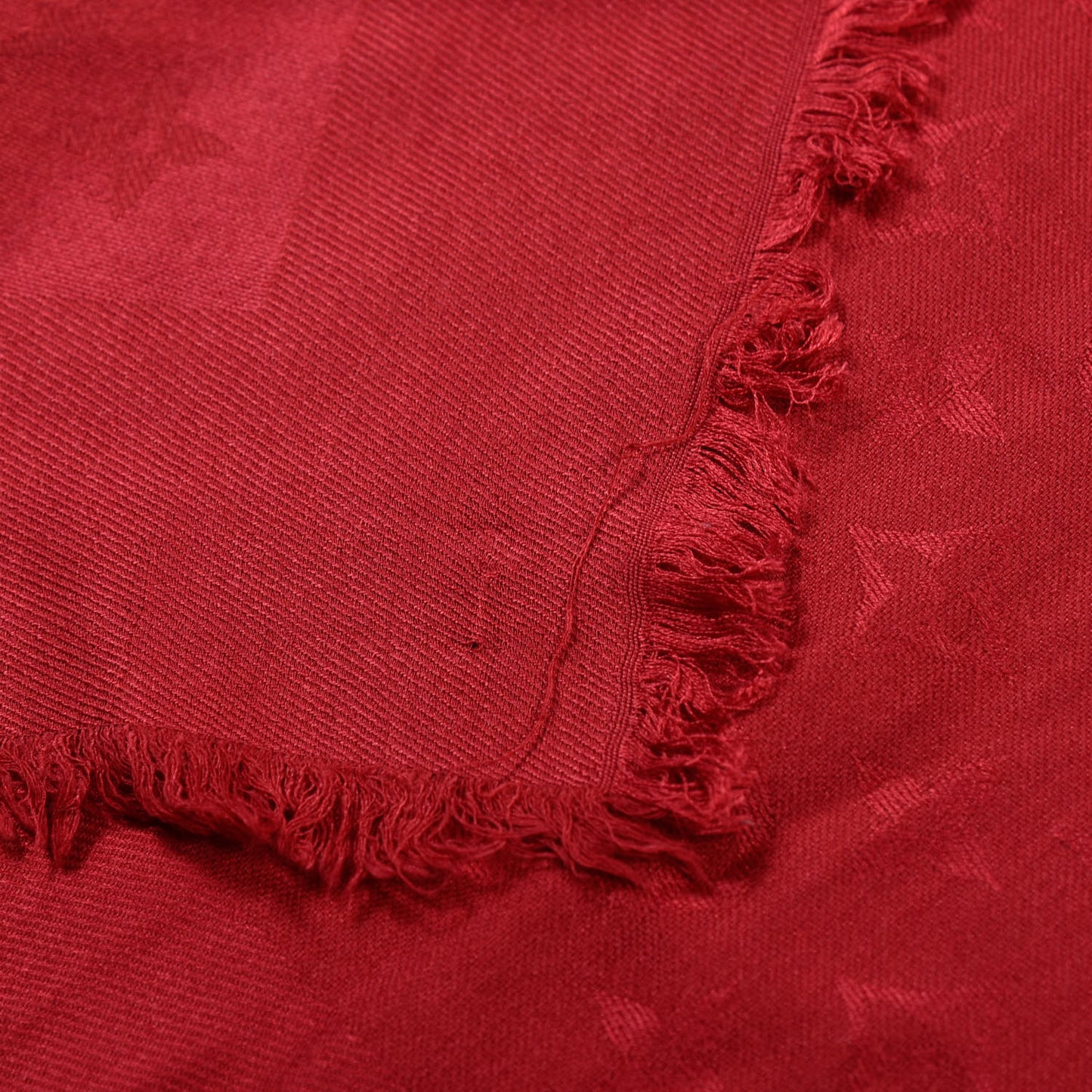 Silk Wool Monogram Shawl Pomme D'Amour