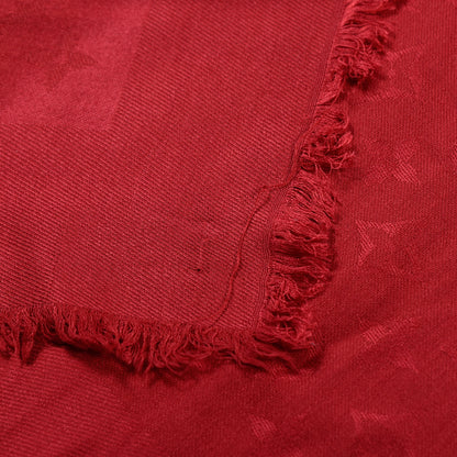Louis Vuitton Silk Wool Monogram Shawl Pomme D'Amour 3 of 6