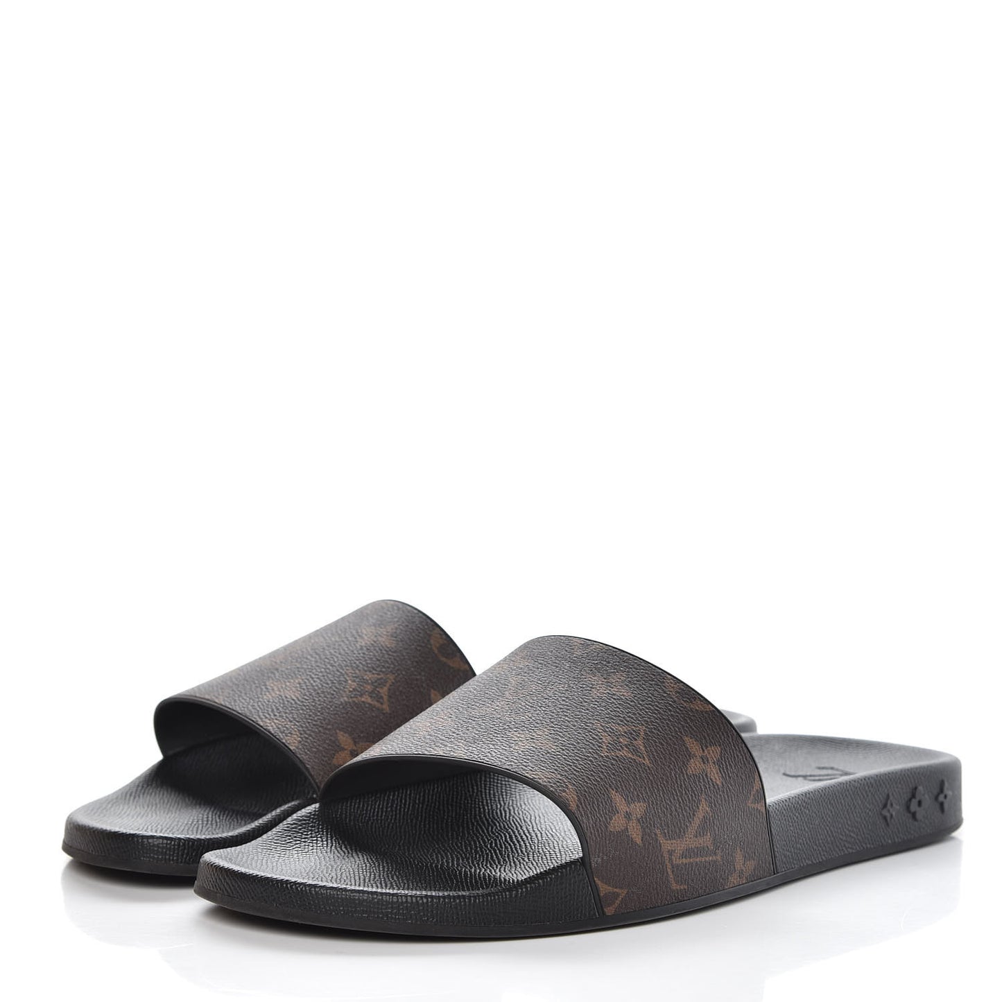 Rubber Monogram Mens Waterfront Mules 10 Macassar
