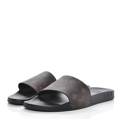 Louis Vuitton Rubber Monogram Mens Waterfront Mules 10 Macassar 3 of 12