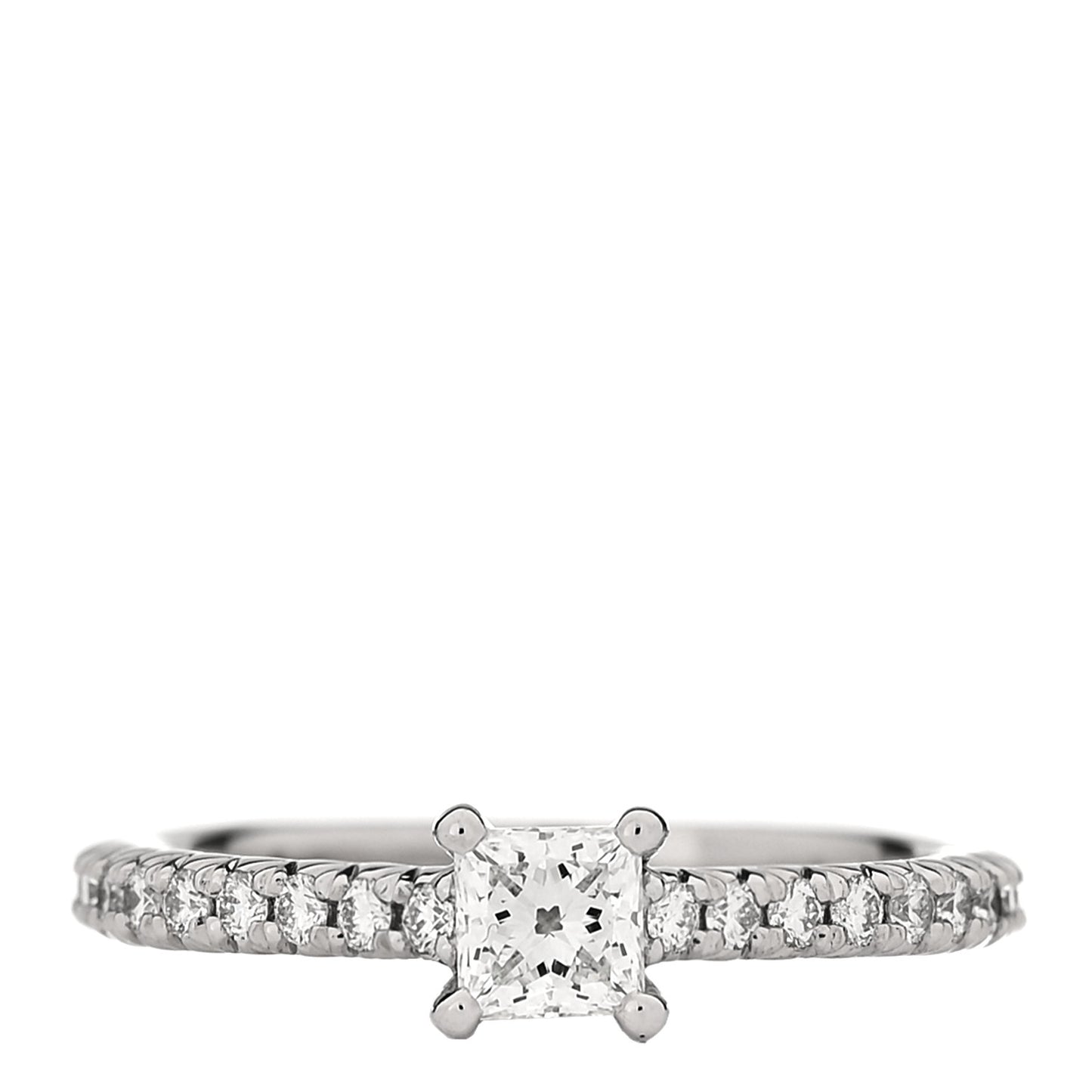 Platinum Diamond .45ct Novo Princess Cut Engagement Ring 45 3.5