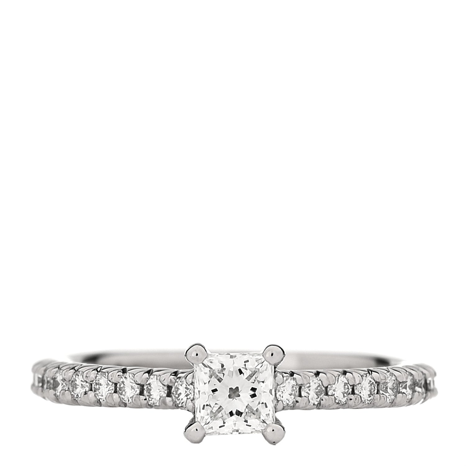 Tiffany Platinum Diamond .45ct Novo Princess Cut Engagement Ring 45 3.5 1 of 6