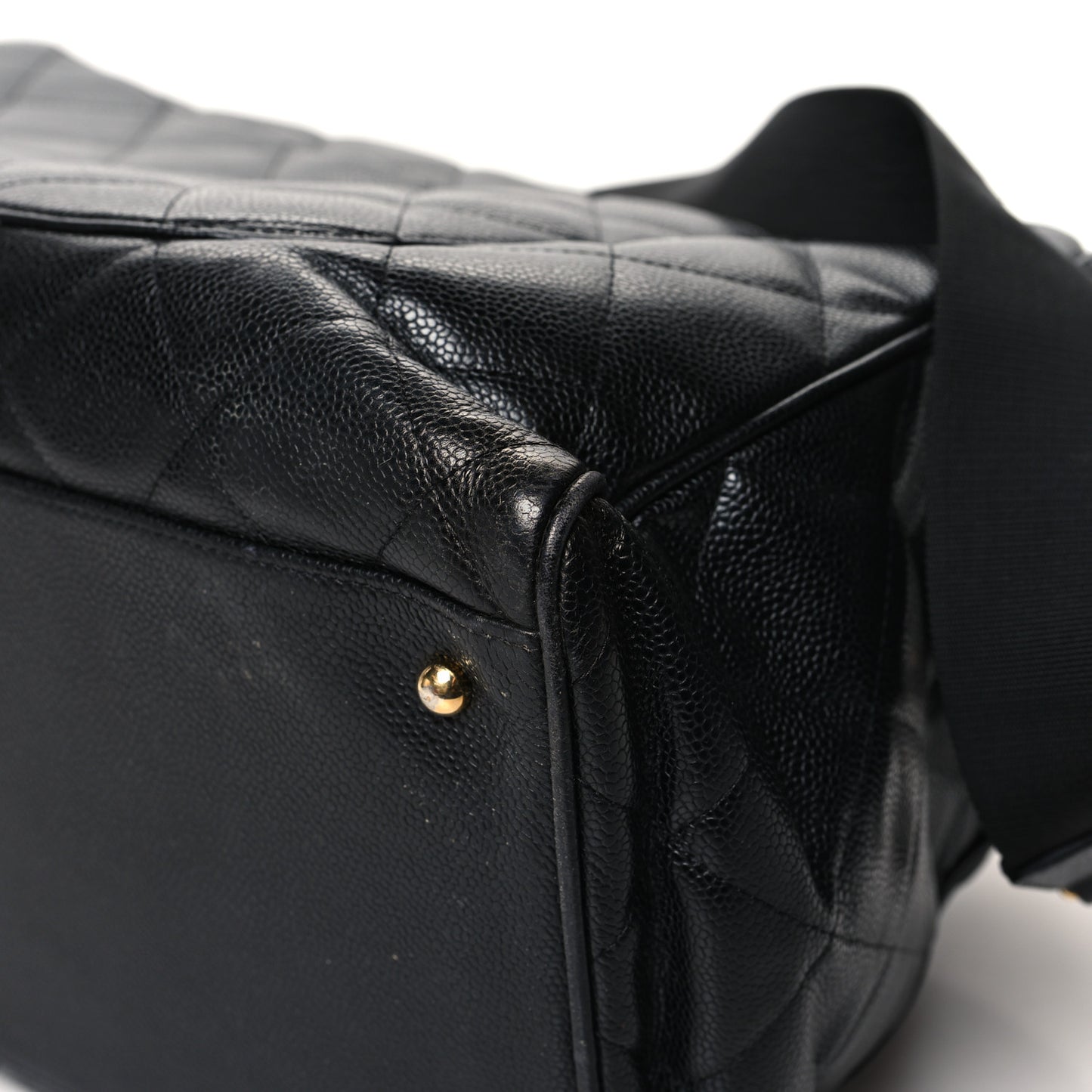 Caviar Quilted CC Duffel Bag Black