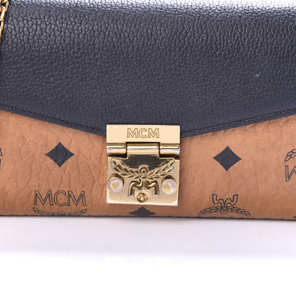MCM Visetos Large Patricia Wallet On Chain Cognac Black 11 of 11