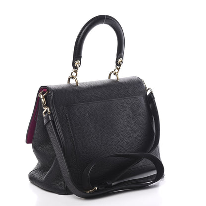 Christian Dior Bullcalf Medium Be Dior Flap Black Fraise 2 of 8