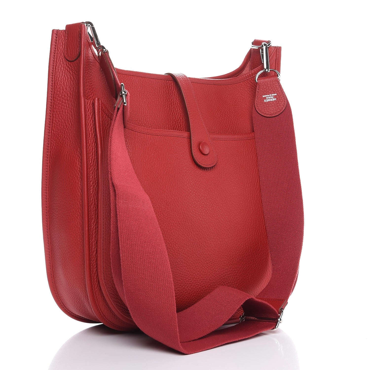 Hermes Taurillon Clemence Evelyne III GM Rouge Garance 3 of 7