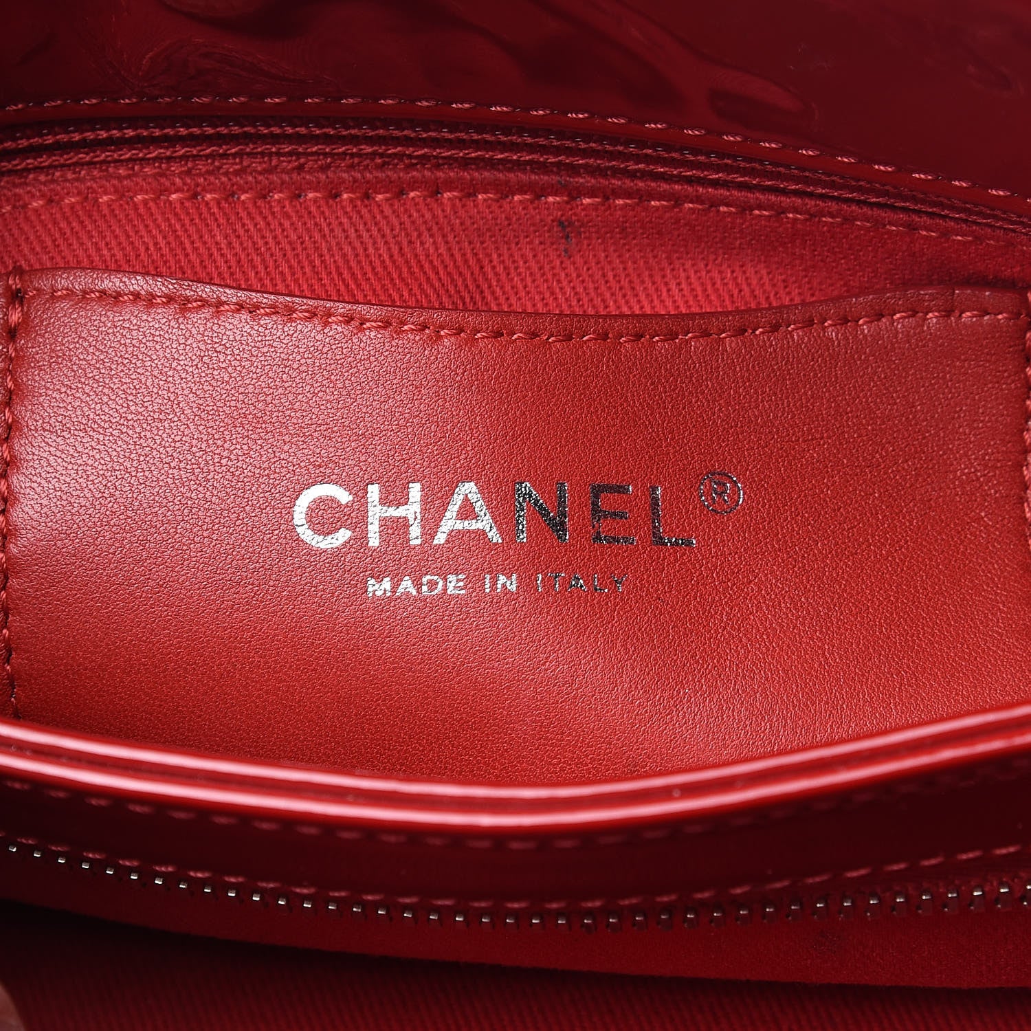 Chanel Patent Quilted Small Just Mademoiselle Bowling Bag Red 6 of 10