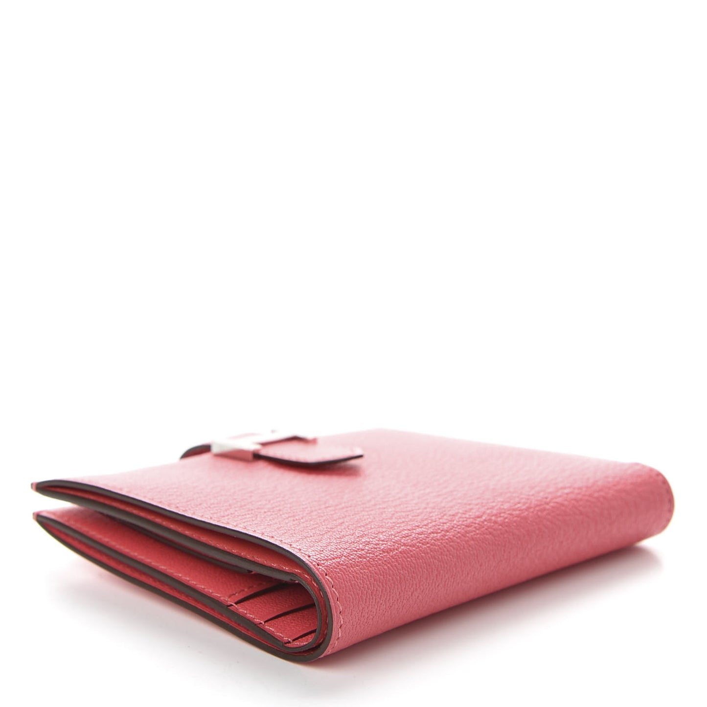 Chevre Mysore Bearn Compact Wallet Rose Lipstick