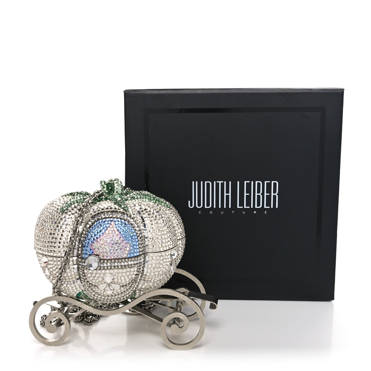 Judith Leiber x DISNEY Crystal Cinderella Pumpkin Carriage Clutch Silver Multicolor 11 of 11