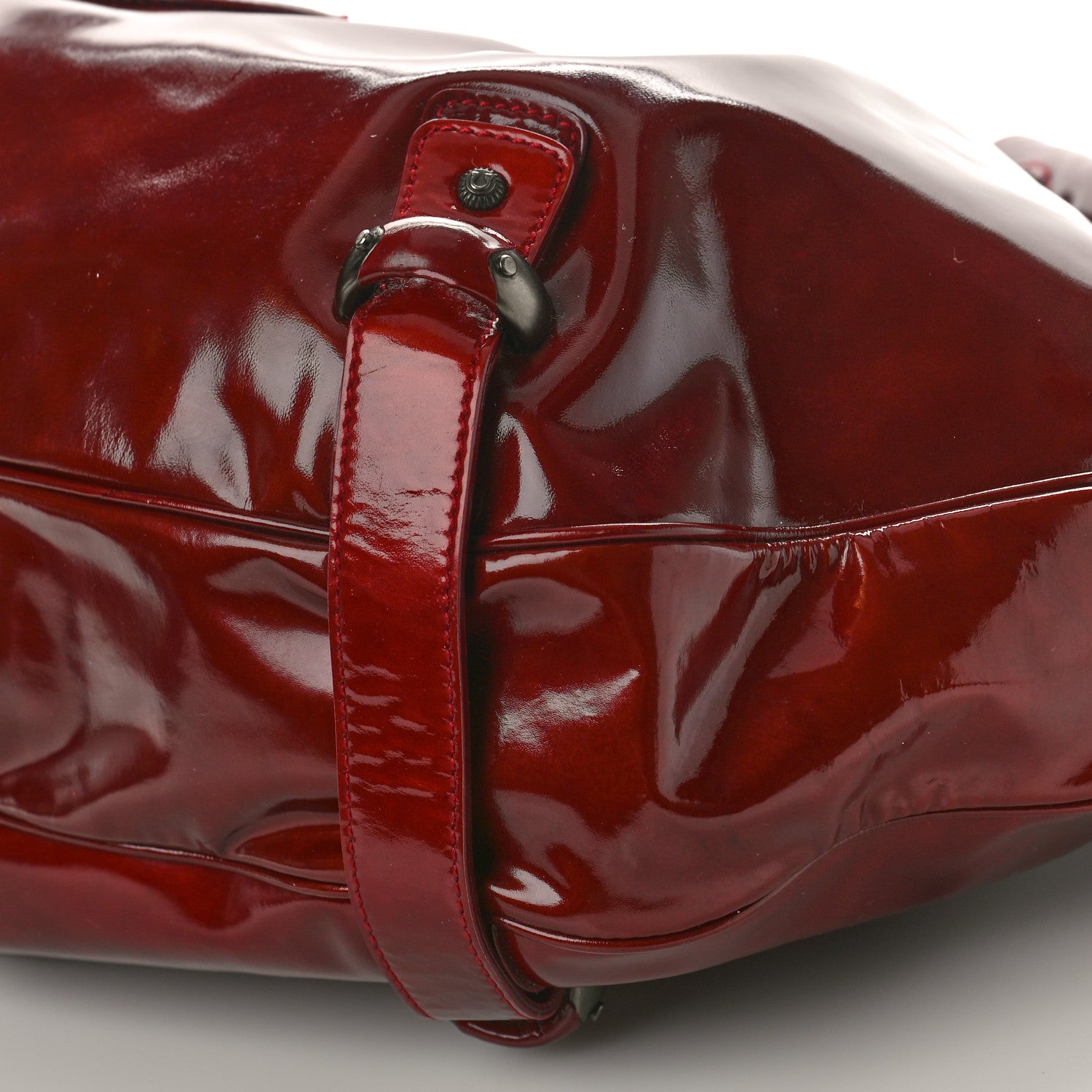 Salvatore Ferragamo Patent Celtico Hobo Red 9 of 11