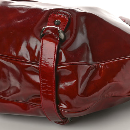 Salvatore Ferragamo Patent Celtico Hobo Red 9 of 11
