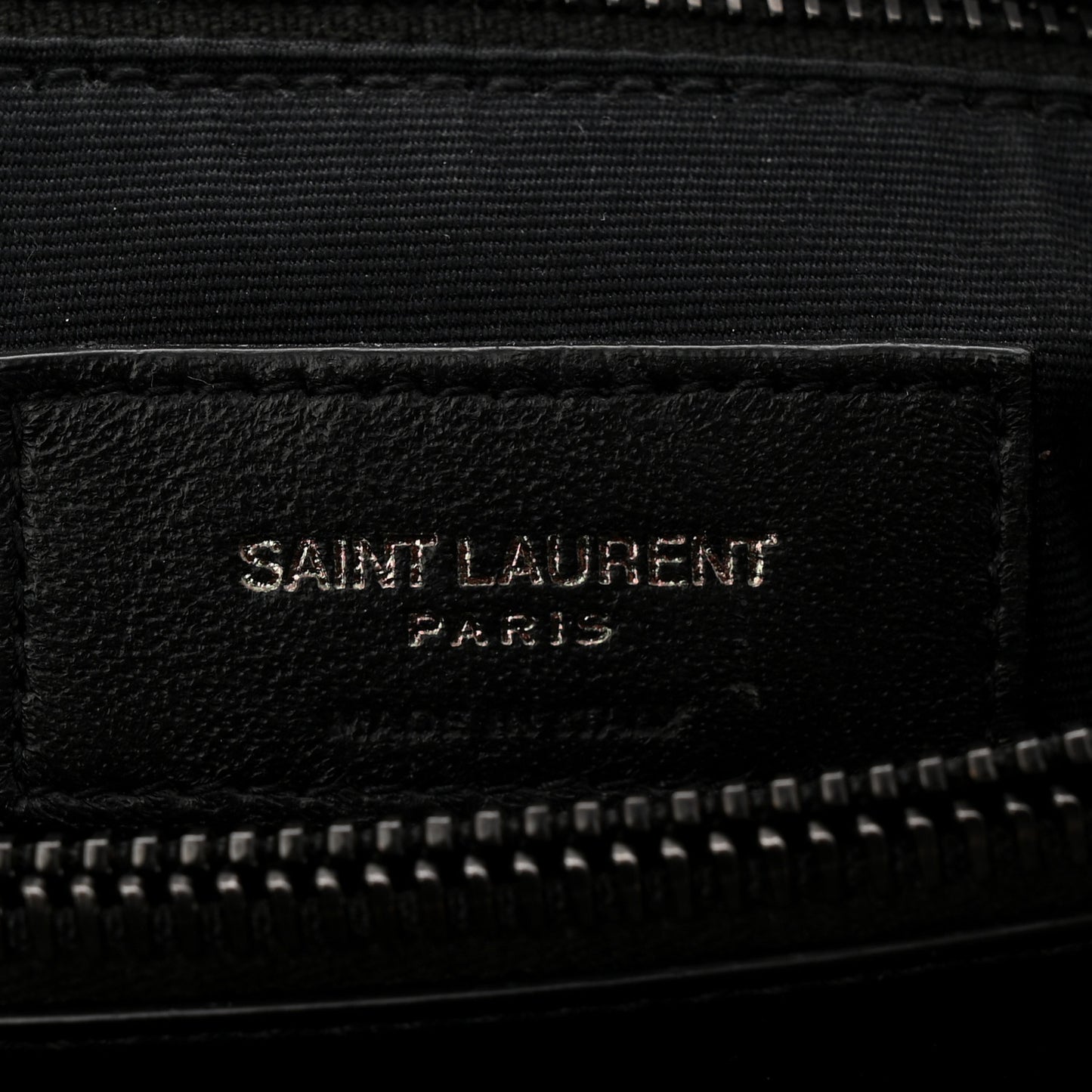 Calfskin Y Quilted Monogram Monochrome Medium Loulou Chain Satchel Black