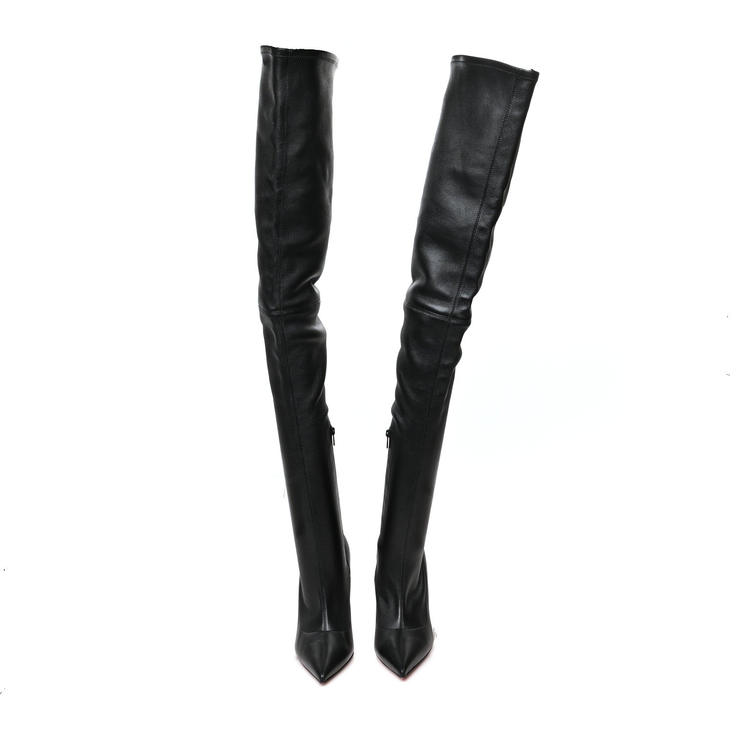 Christian Louboutin Calfskin Kate 100 Over the Knee Boots 37 Black 2 of 7