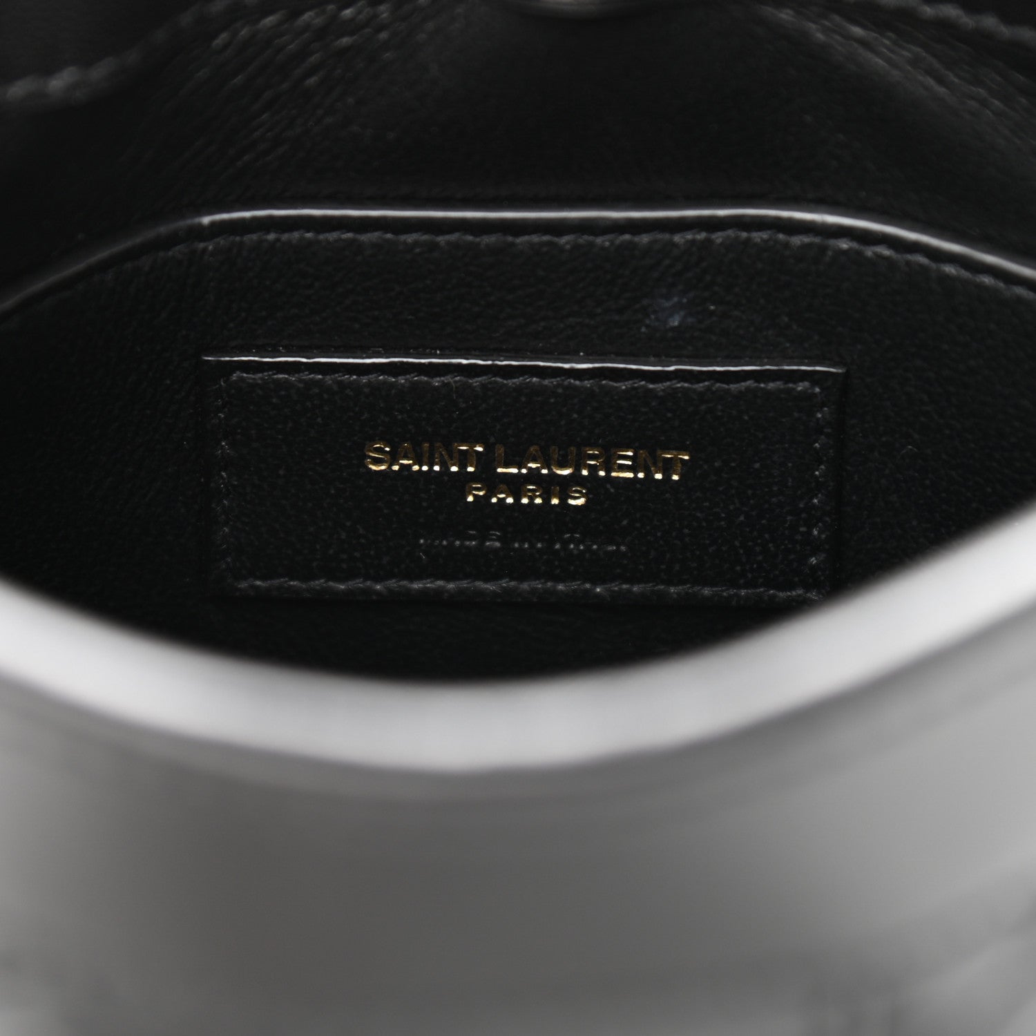 Saint Laurent Lambskin Quilted Monogram Baby Victoire Chain Clutch Bag Black 6 of 10